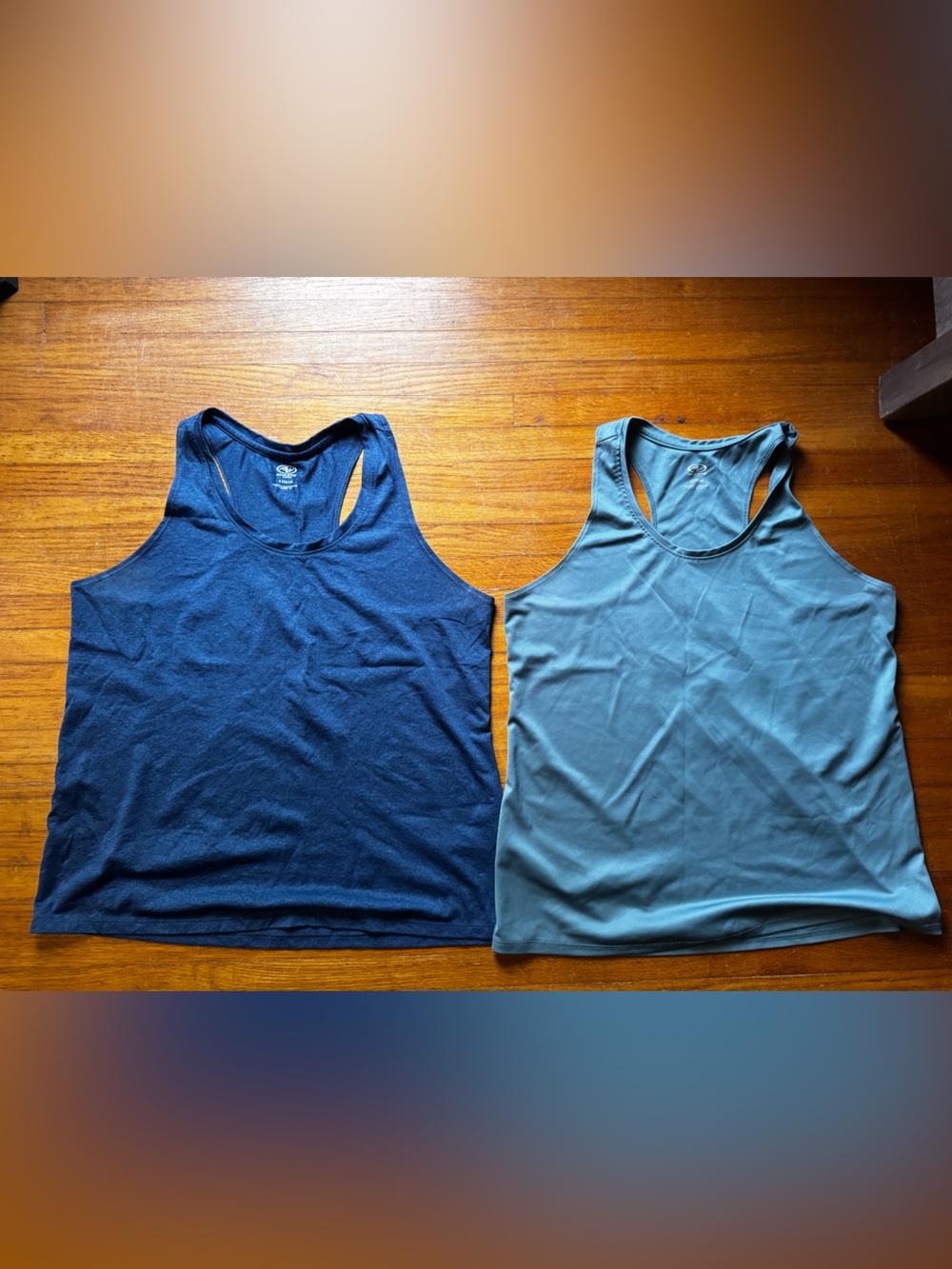 Athletic Works Racerback Tank Tops - Navy & Sage